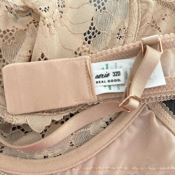 Aerie Real Power Poppy Lace Unlined Bra - Picture 12 of 12